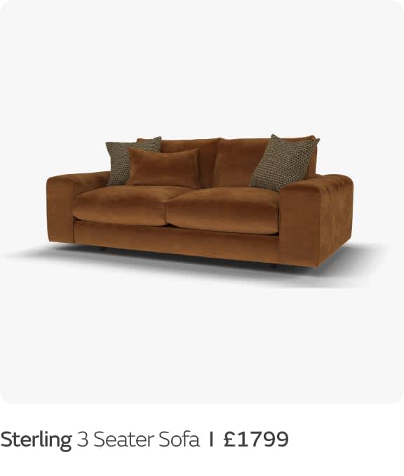 Sterling 3 Seater Sofa  I  £1799