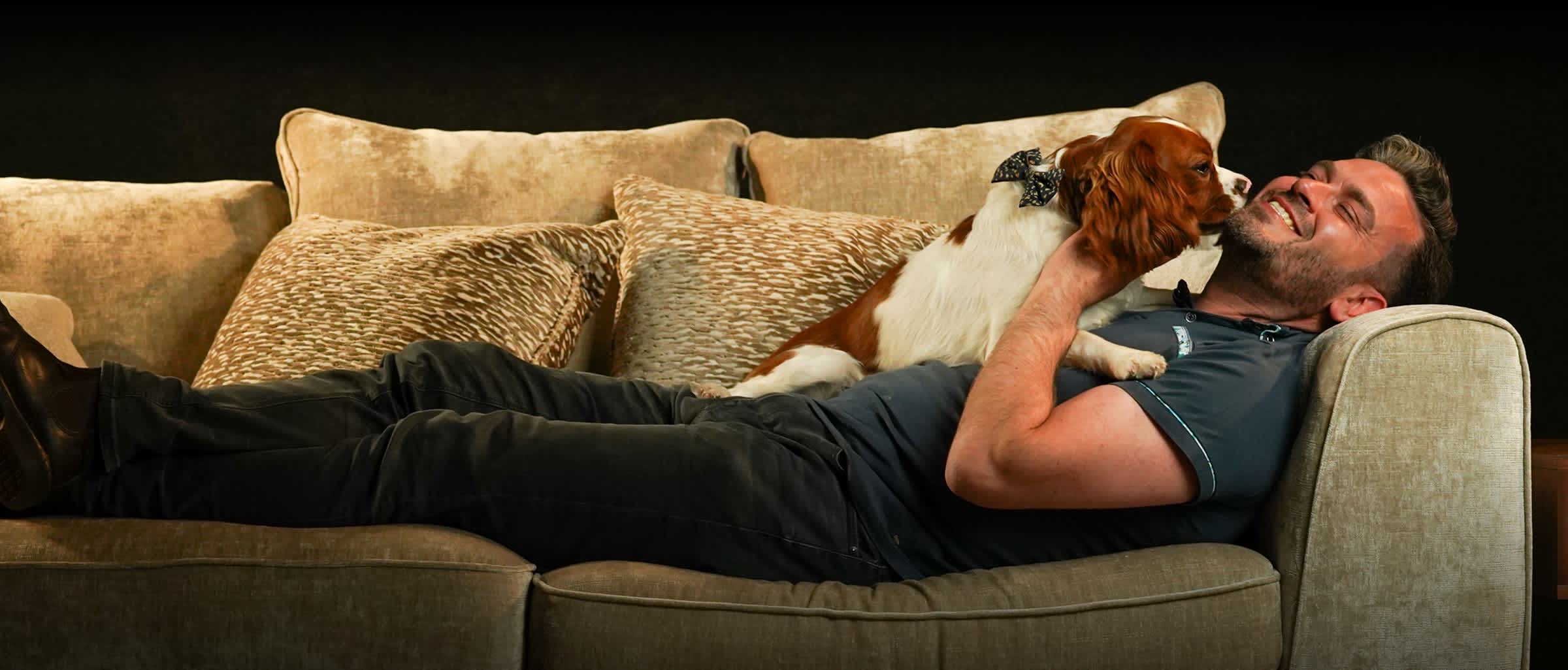 Image of a man with a dog