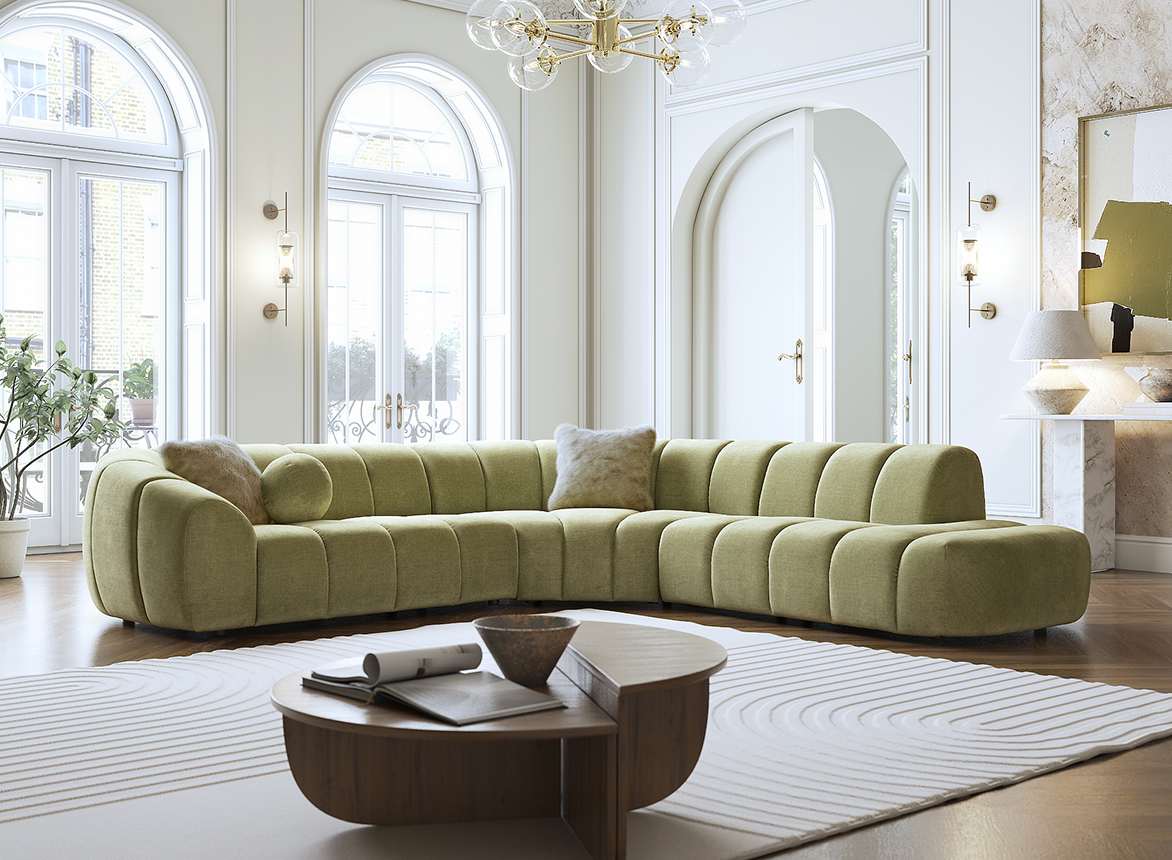 Green sofa
