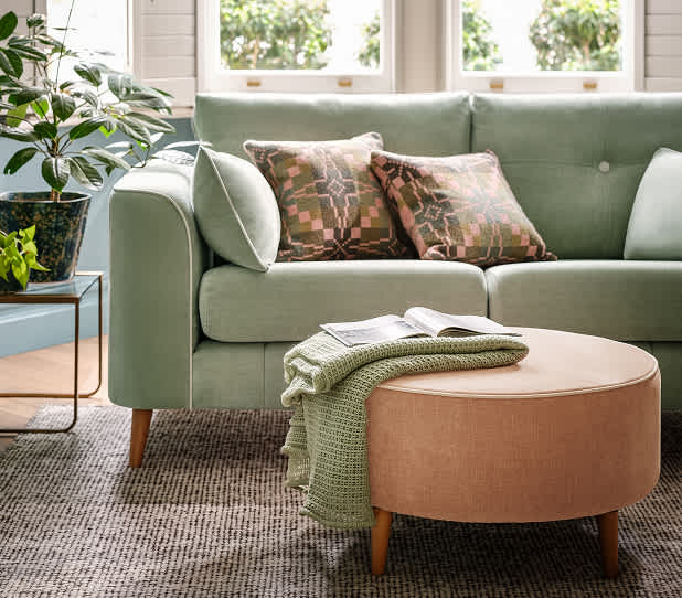 Green sofa