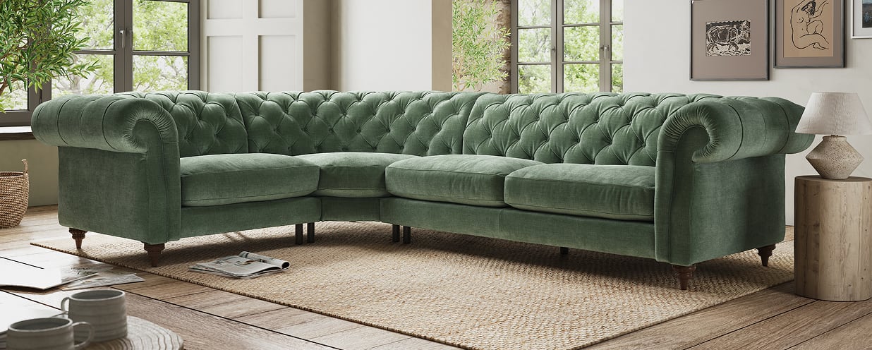 Green sofa