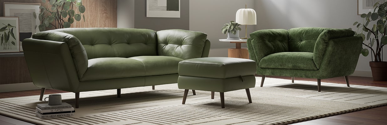 Green sofa
