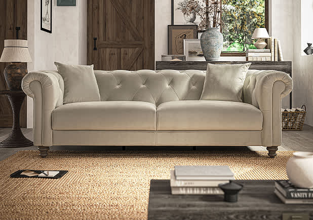 Beige sofa