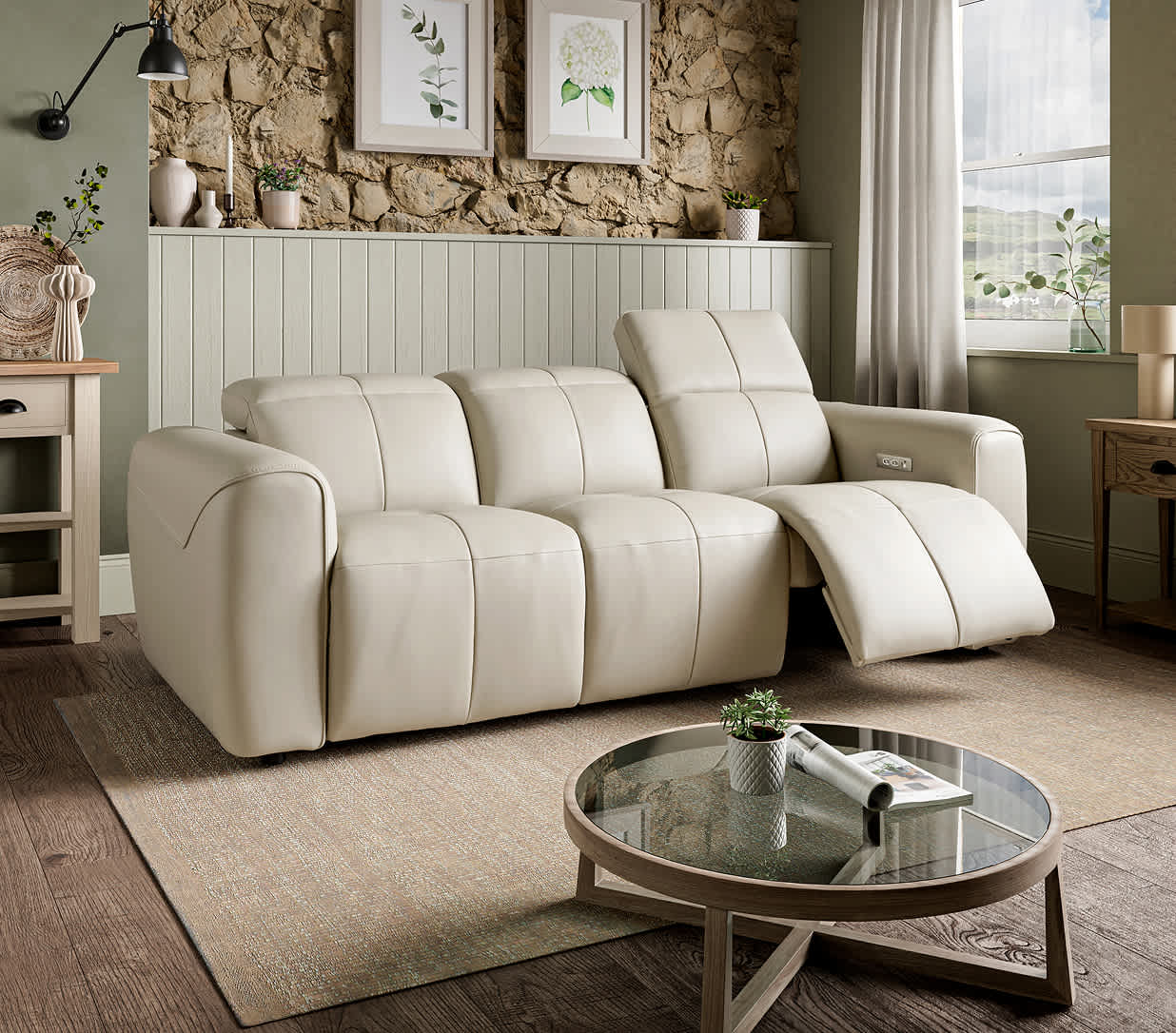 Beige sofa