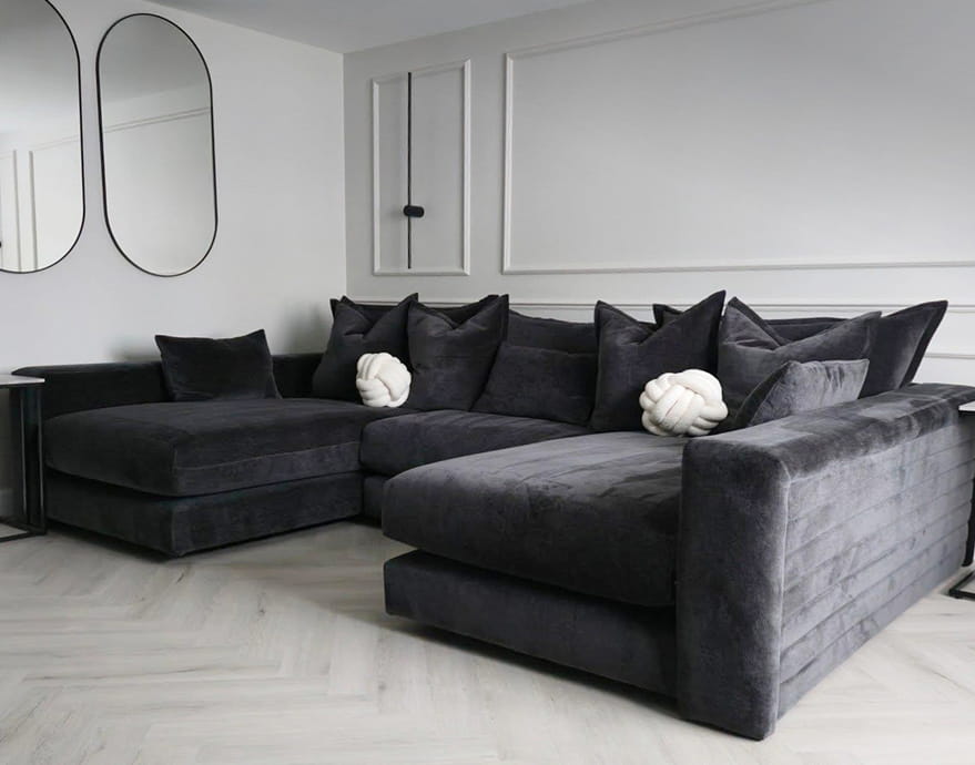 grey tones with your sofa