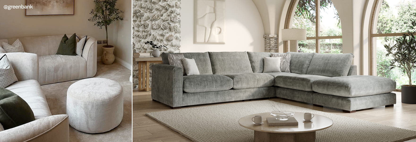 Grey fabric sofa