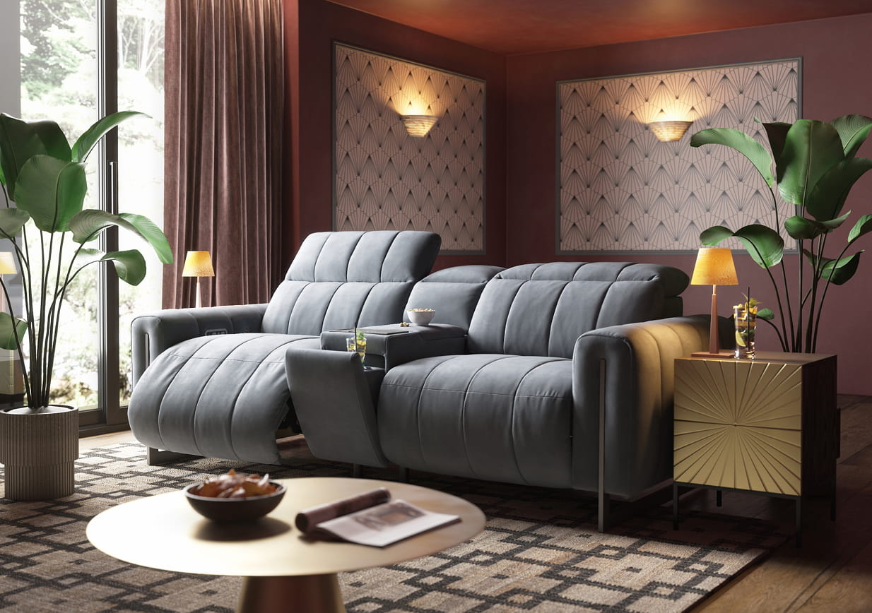 cinema sofa showcased in a styled room