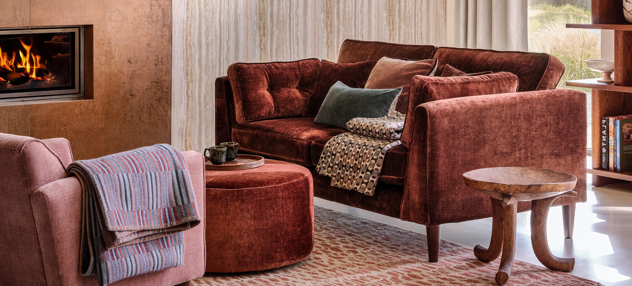 Enhance the space with statement furniture accents