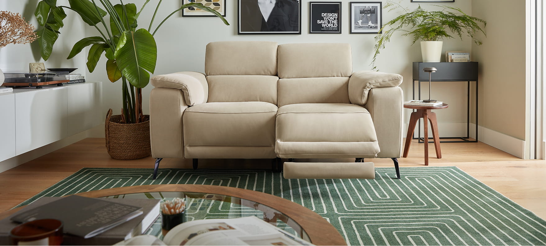 The Fratelli - A light beige sofa