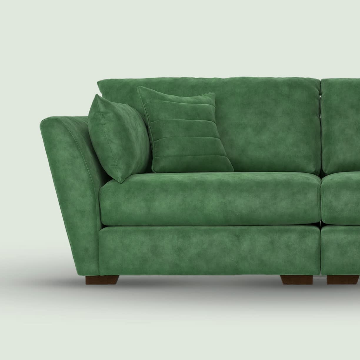 Moss colored sofa