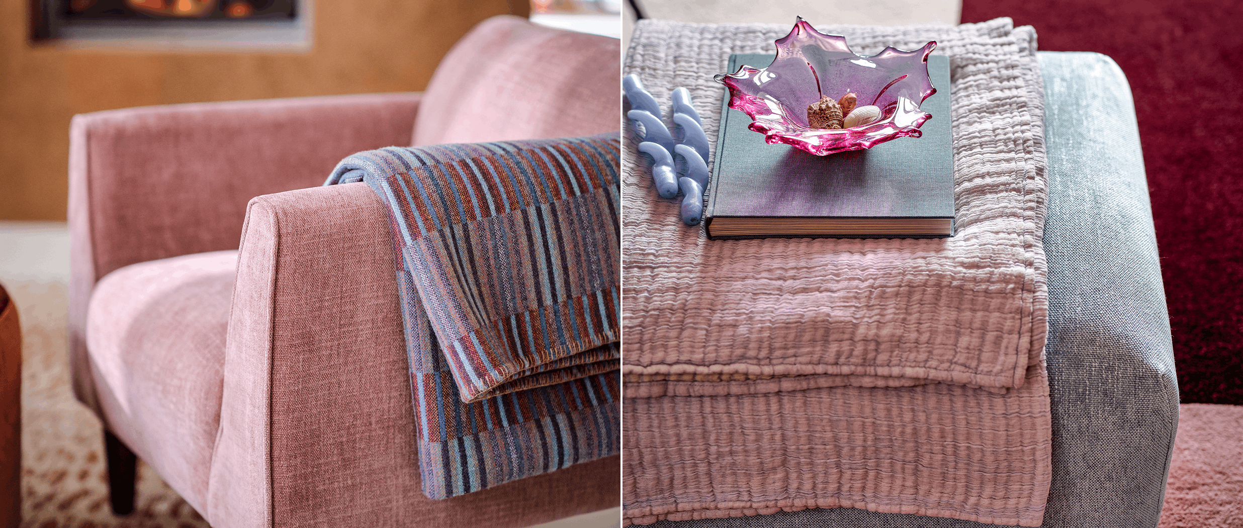Start small with a smattering of pink accessories