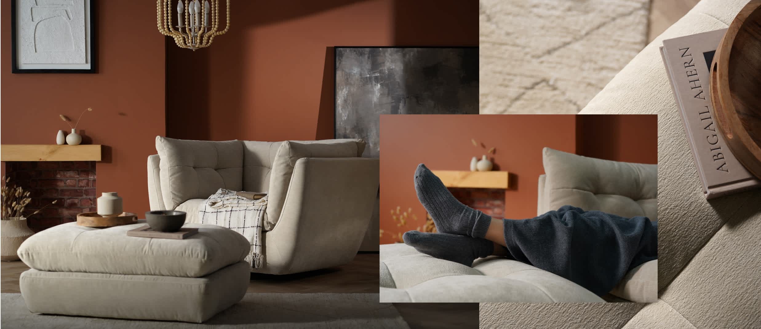 What colour palette makes your living room feel more cosy?