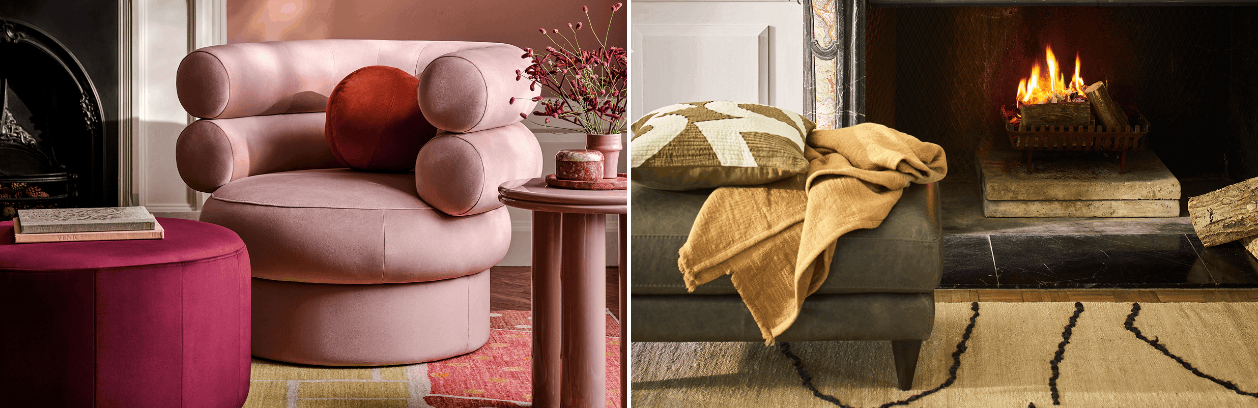 Consider the scale of your fireplace to your furniture