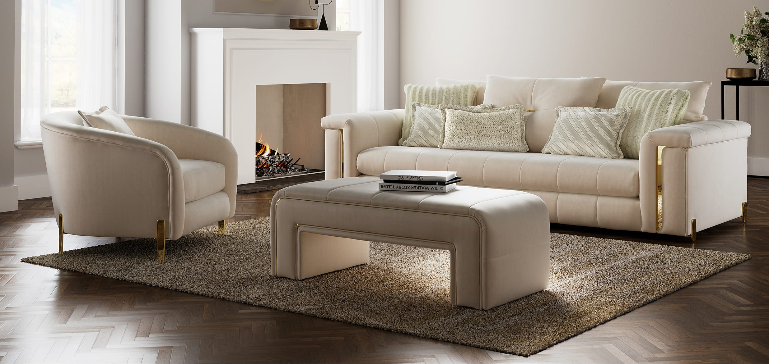 Use asymmetry in furnishings
