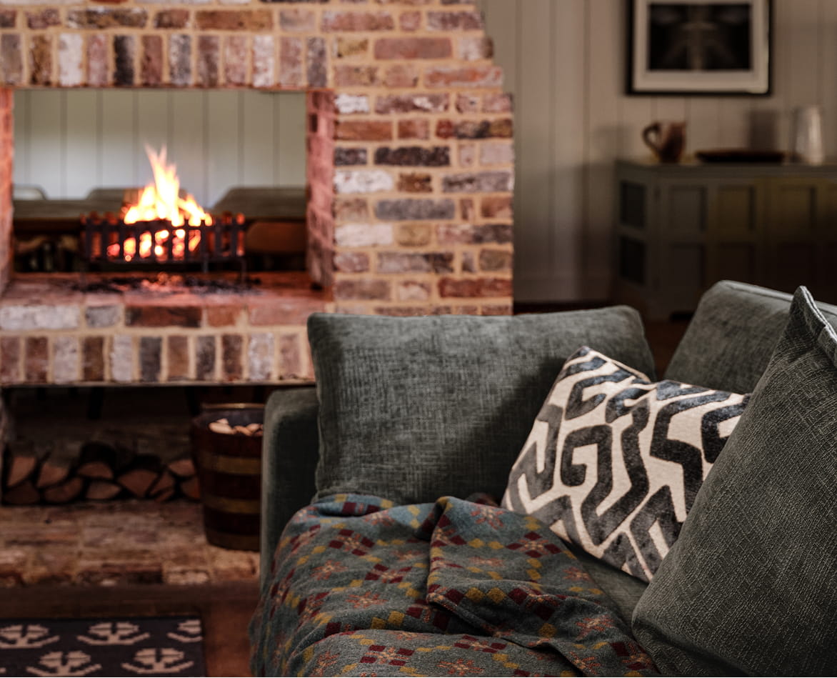 Use your fireplace as your focal point