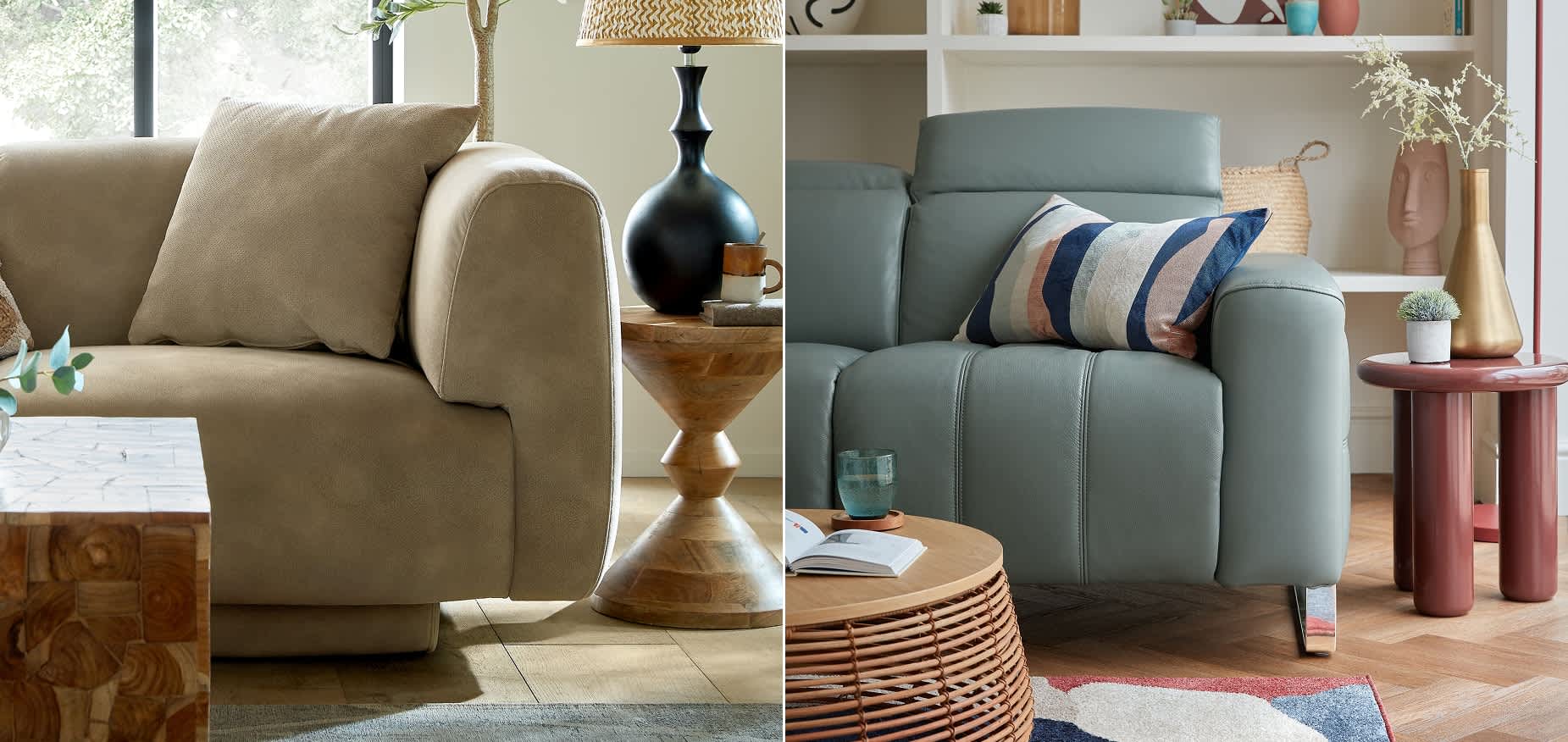 Mid-century modern design style sofas