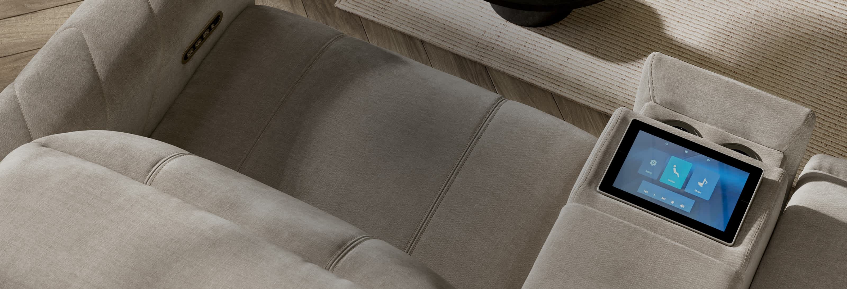 Image of a sofa from the top.