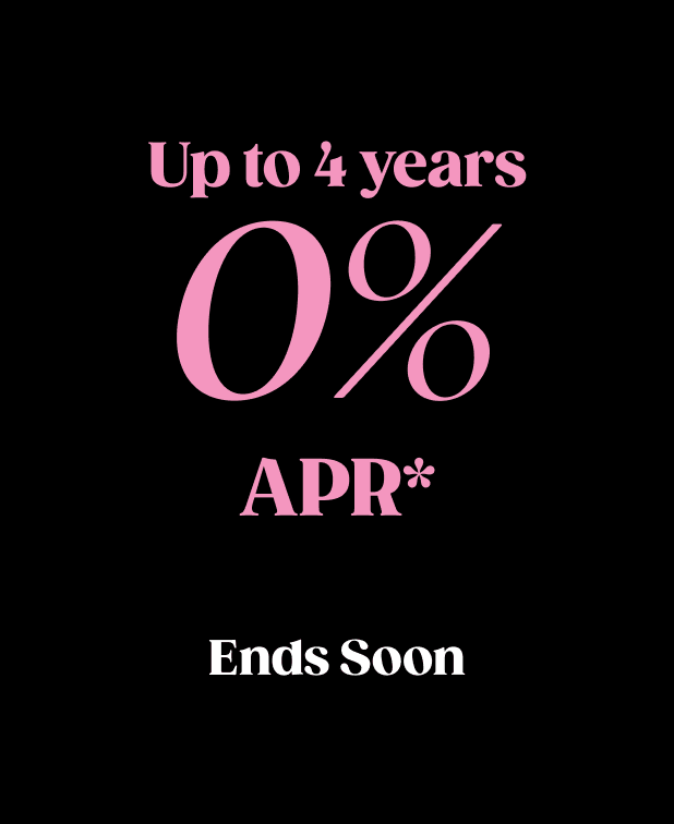 Up to 4 years 0% APR for a limited time only
