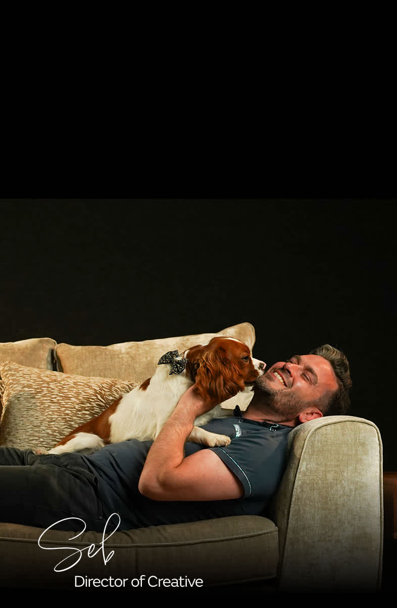 Image of a man with a dog