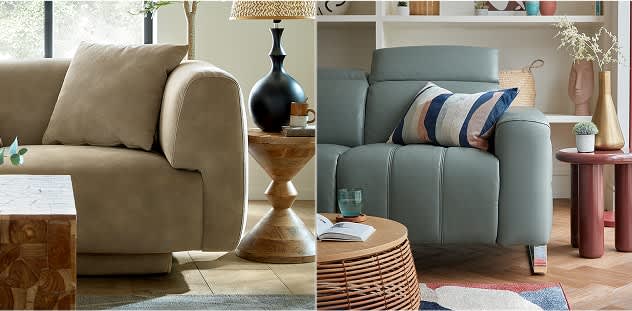 Mid-century modern design style sofas