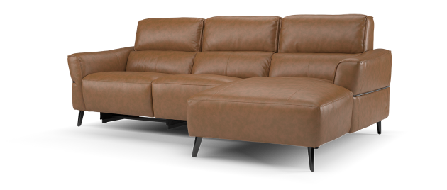 Dakota Sofology, Contemporary Brown Leather Sofa Dakota